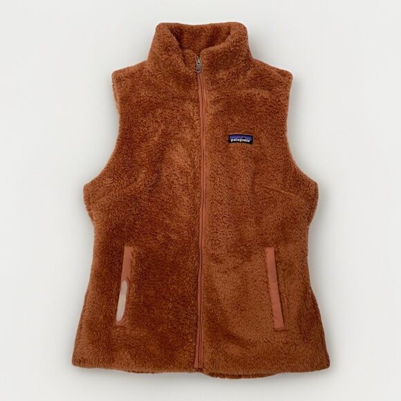 Patagonia Jackets & Blazers - Patagonia Los Gatos Vest Womens Med Burnt Orange Lined Fleece High Pile Full Zip